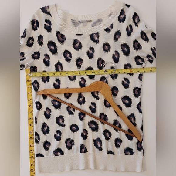 Medium Halogen Animal Print Long Sleeve Lightweight Sweater Blouse - Picture 2 of 8